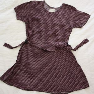 FLAX R-CLAN Skater dress Heart mini dress S